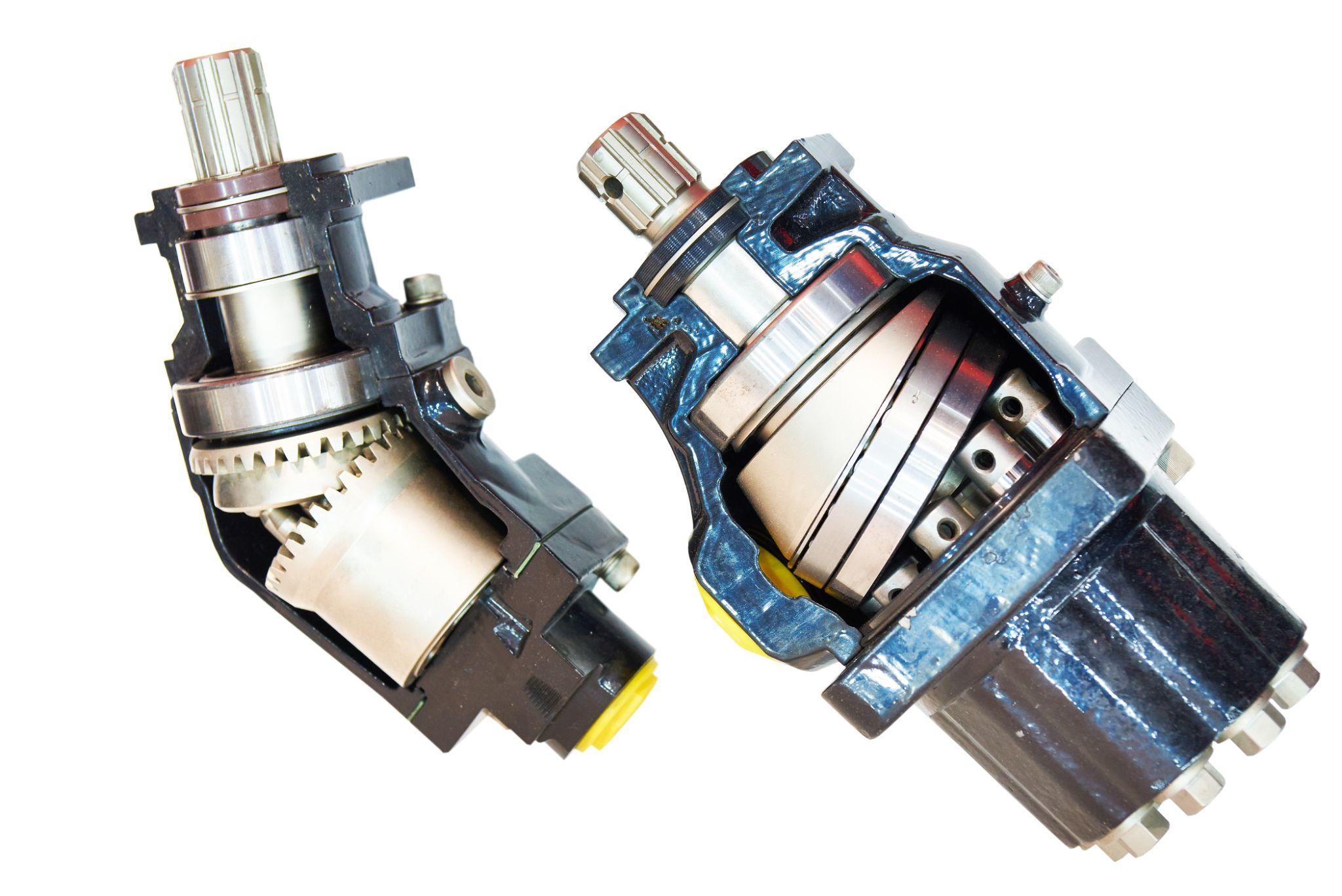 Bent axis piston pumps cross section