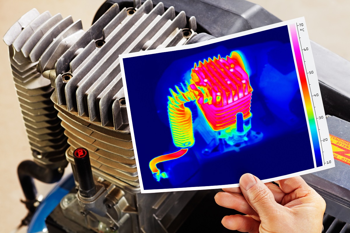thermography of a compressor