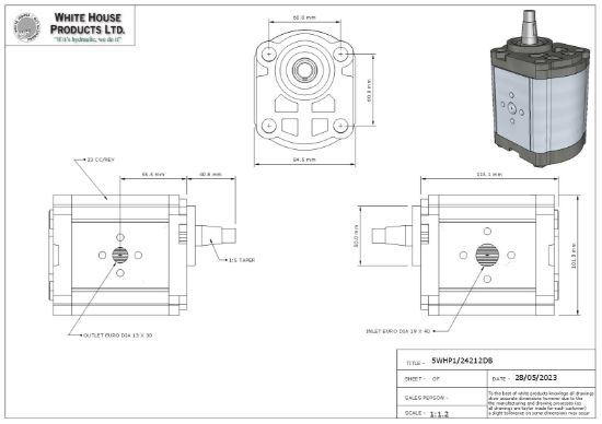 Picture of WHP Equivalent to  2SPA22/103605/2A