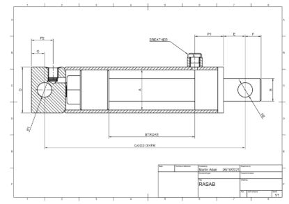 Picture of SINGLE ACTING 70X125X600