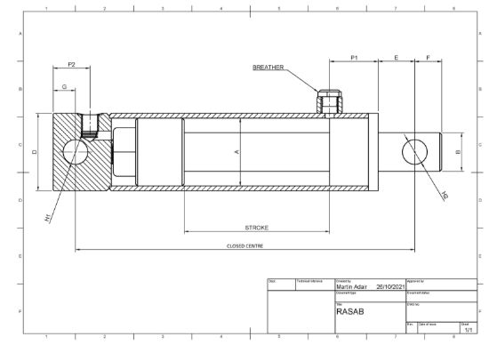 Picture of SINGLE ACTING 40X60X400