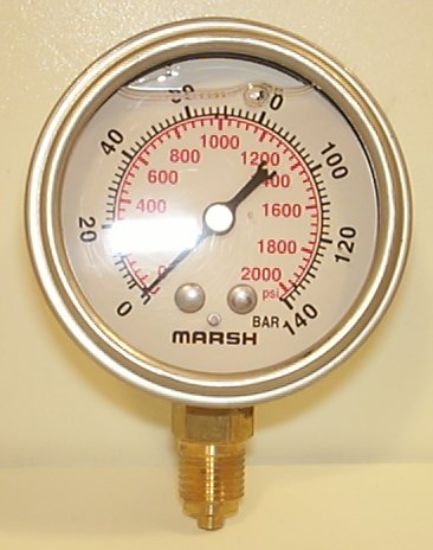 Picture of 200 BAR 63mm STEM PRESS GAUGE