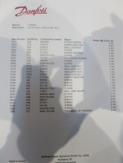 Picture of 90 R OR L 075 OVERHAUL SEAL KIT